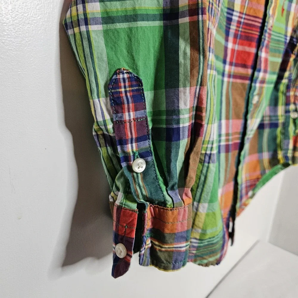Ralph Lauren 2/2T‎ Plaid Button Down Shirt 100% Cotton Preppy Holiday Dressy